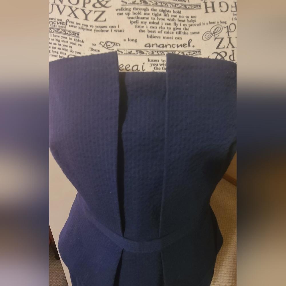 NWT! Banana Republic Navy Peplum Cocktail Dress Size M - Picture 6 of 7